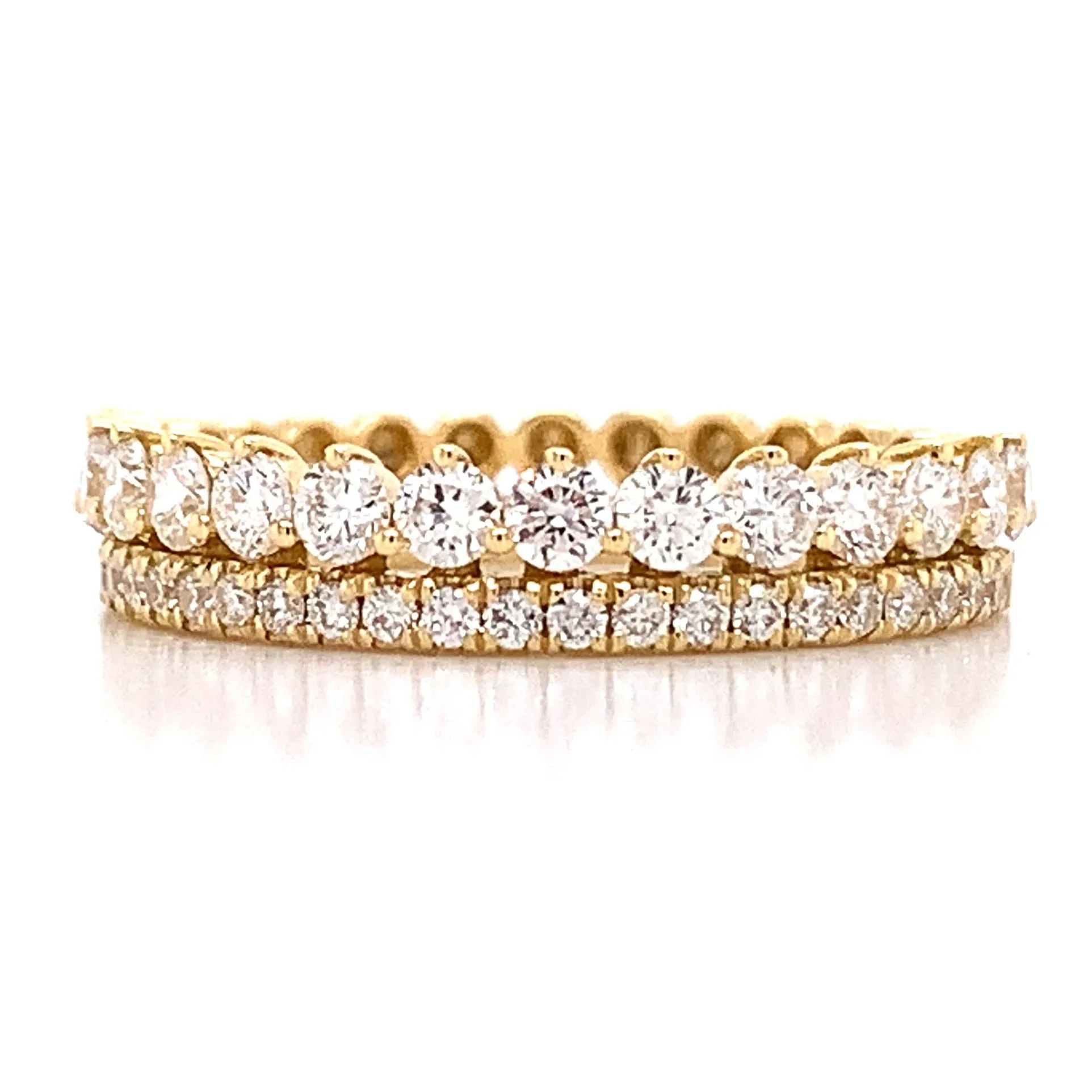 0.85ct tw Two Row Diamond Ring