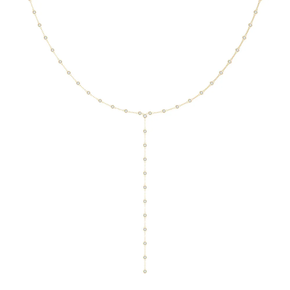 14K Diamonds on a Chain Drop  Diamond Necklace