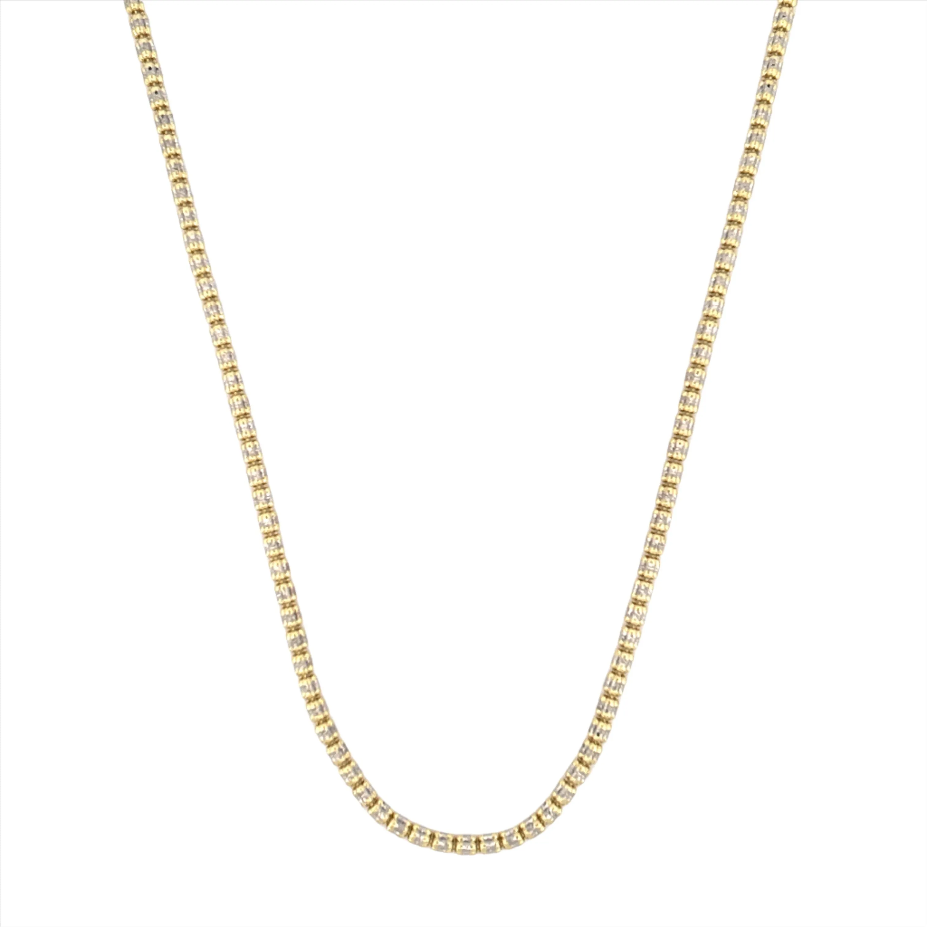 14K Gold Diamond Cut Necklace