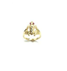 14k Gold Frog Ring