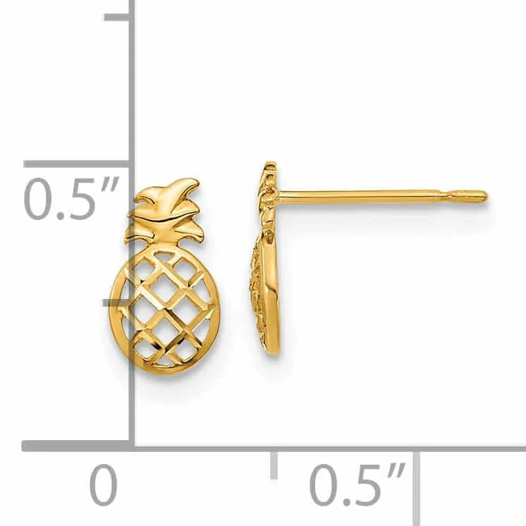 14k Madi K Pineapple Post Earrings