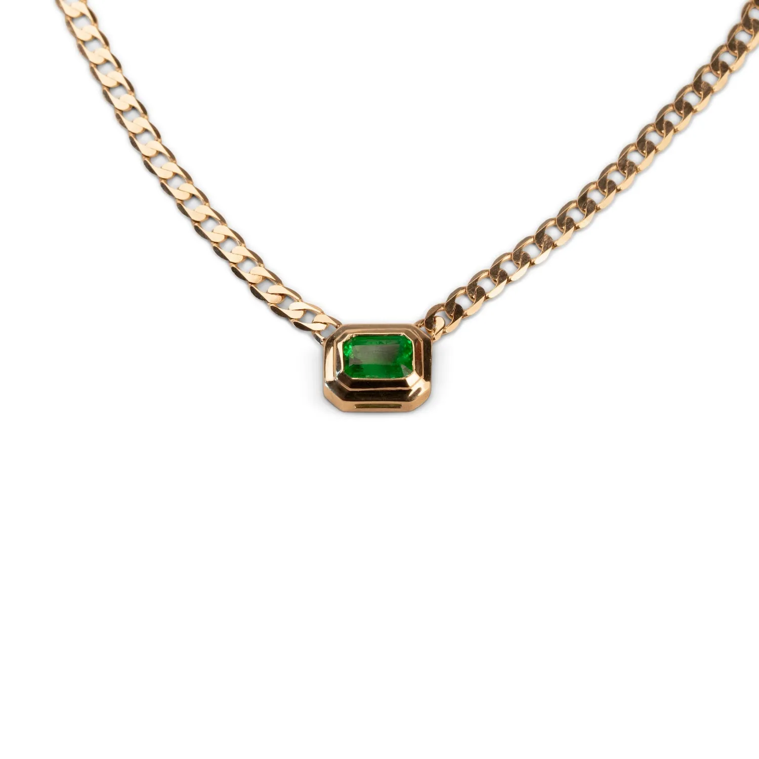 14k Mini Emerald Neptune Necklace