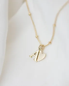 14k Satellite Letter Necklace