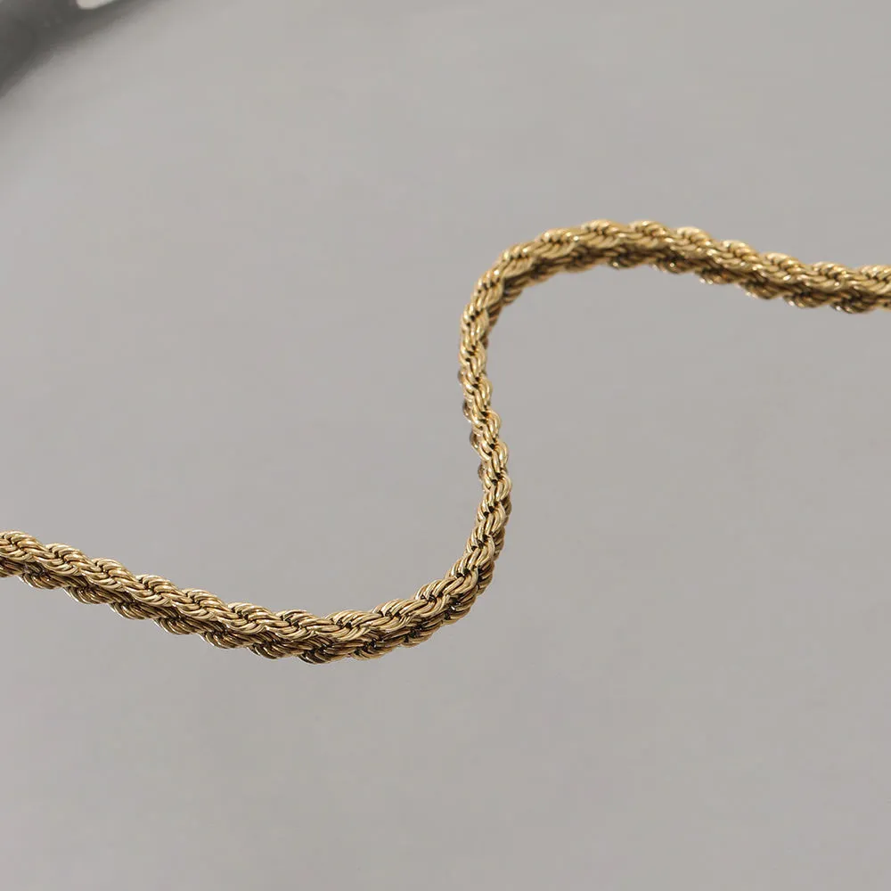 18K Gold-Filled 2mm Rope Bracelet