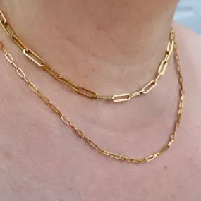 18K Gold-Filled Paperclip Chain Necklace