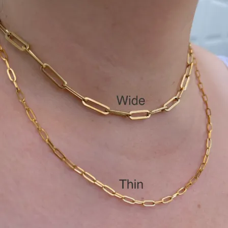 18K Gold-Filled Paperclip Chain Necklace