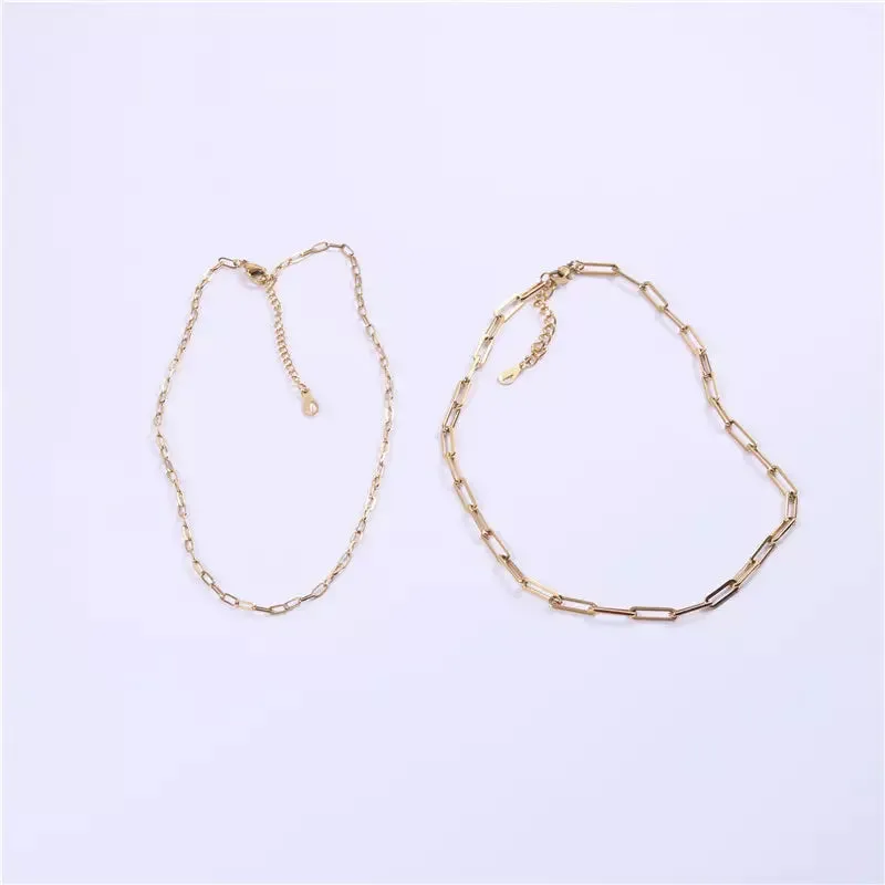 18K Gold-Filled Paperclip Chain Necklace