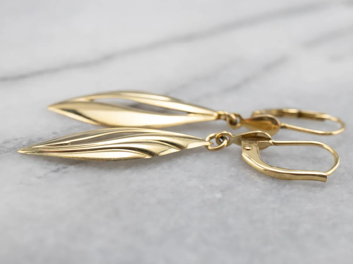 18K Yellow Gold Drop Earrings