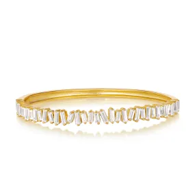 2 Carat Diamond Crystalline Baguette Bangle