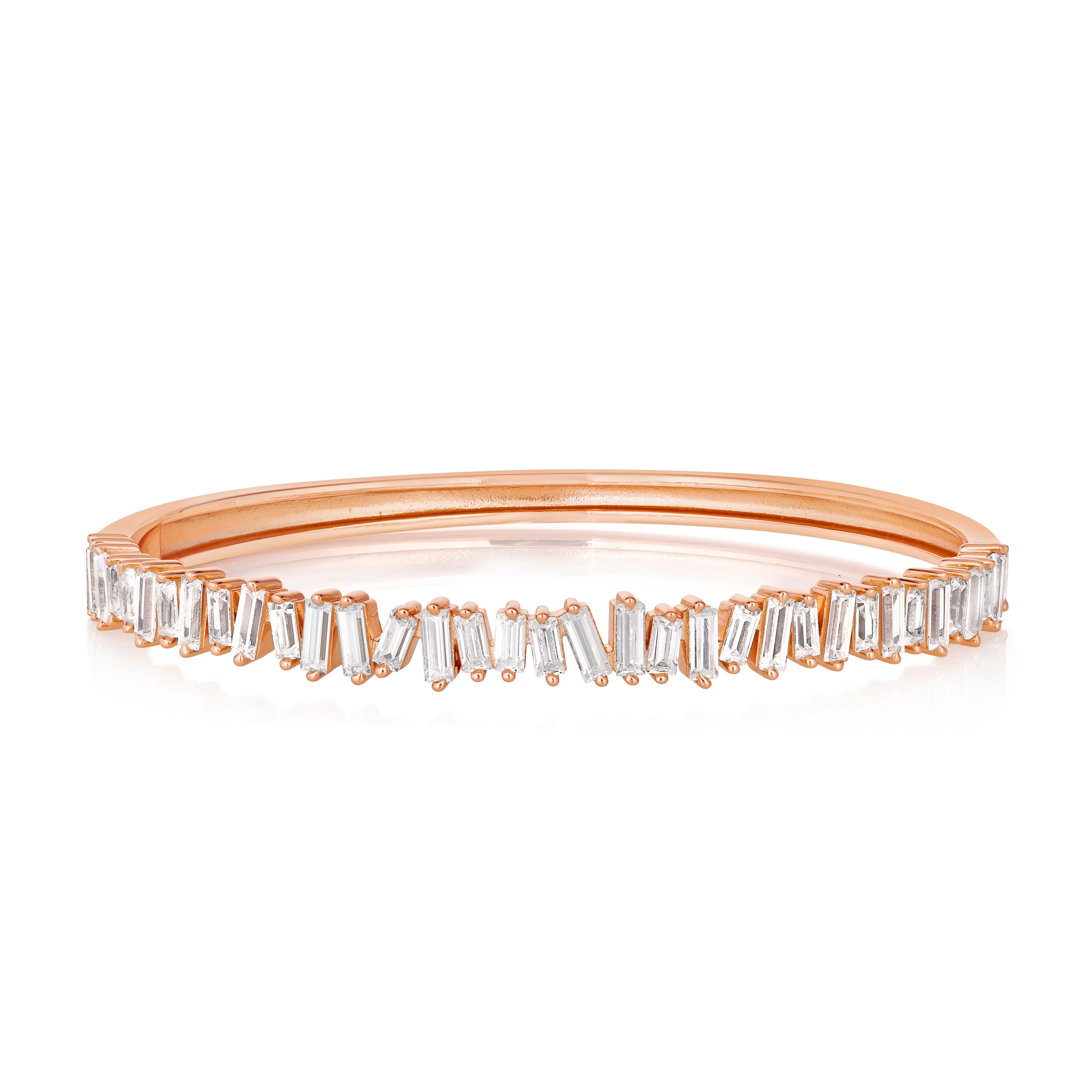 2 Carat Diamond Crystalline Baguette Bangle