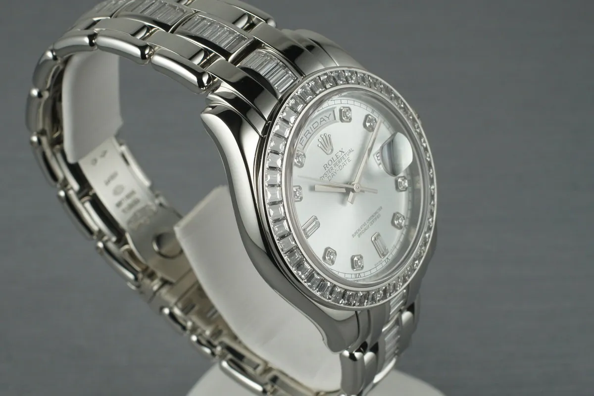 2007 Rolex Platinum and Diamond Day-Date Masterpiece 18956 with Box and Papers