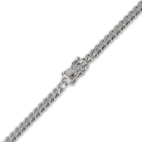 6MM Miami Cuban Steel Bracelet Triple Lock