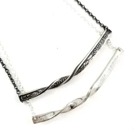 90% Silver State Quarter Twisted Bar Necklace