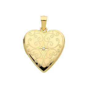 9ct Yellow Gold Heart Locket PN1102