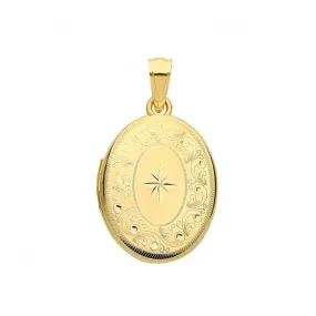 9ct Yellow Gold Oval Locket PN1083