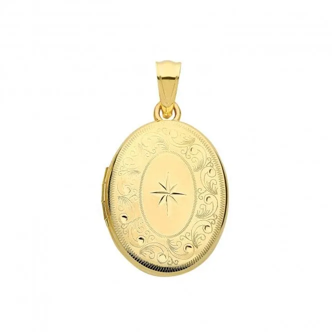 9ct Yellow Gold Oval Locket PN1083