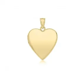 9ct Yellow Gold Plain Heart Locket PN1322