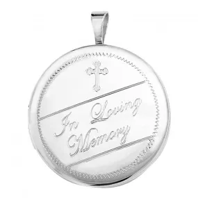 Acotis Silver Locket Round with Photo Holder G6806