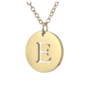 Alphabet Necklace Gold Plated - Letter E