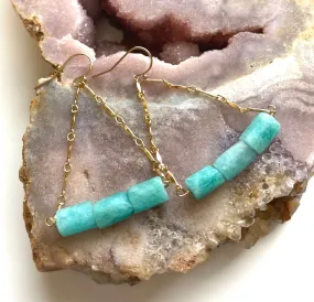 Amazonite Crystal Earrings