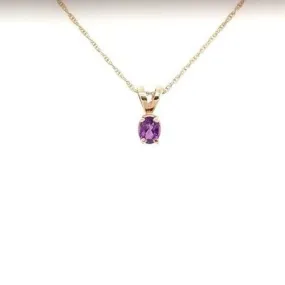 Amethyst Oval 9ct gold Pendant