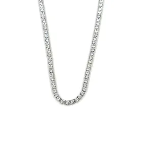 Ashley Gold Sterling Silver Tennis 10.00CTW Necklace