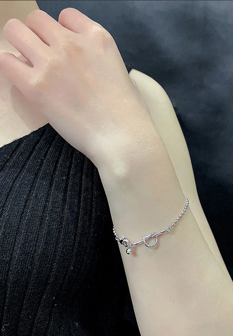 Aurore Knot Pendant Chain Link Bracelet