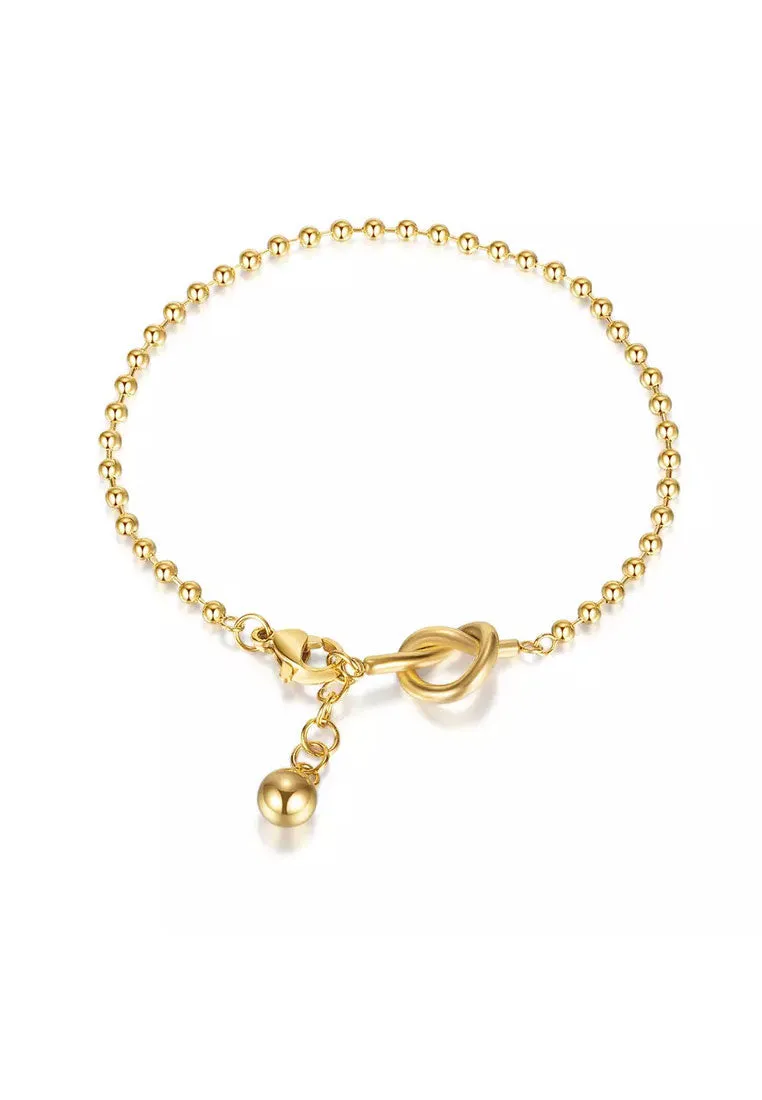 Aurore Knot Pendant Chain Link Bracelet