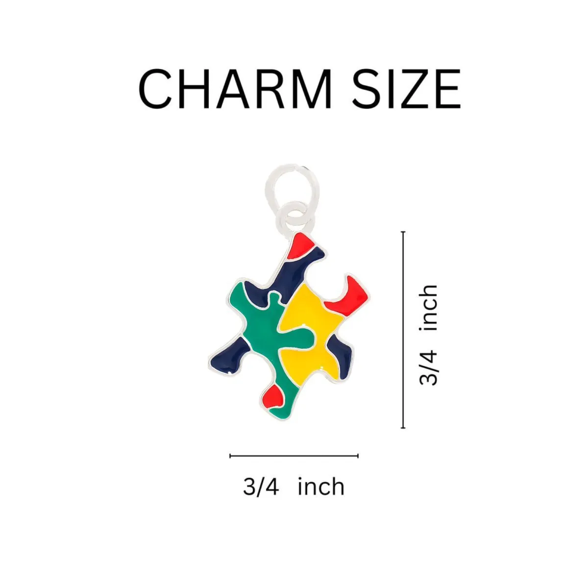 Autism Colored Puzzle Piece Hanging Earrings