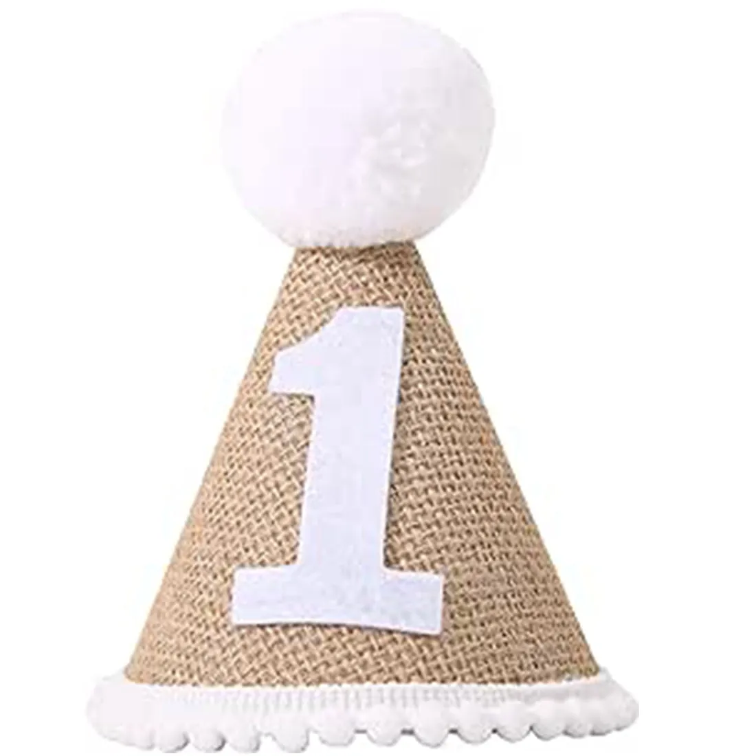 Babymoon 1 year Birthday Cone Cap | Cake Smash | Baby Photography Cap | Brown