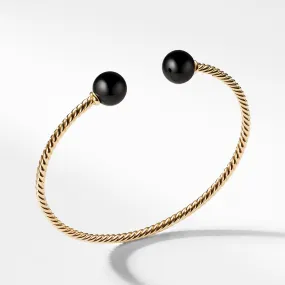 Bead Bracelet with Black Onyx in 18K Gold