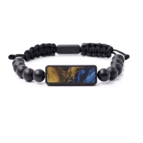 Bead Wood Resin Bracelet - Danika (Dark Blue, 588315)