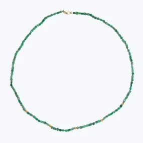 Beaded Emerald Crystal Necklace