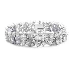 Bedazzling Wedding Bracelet in Multi Shaped CZ