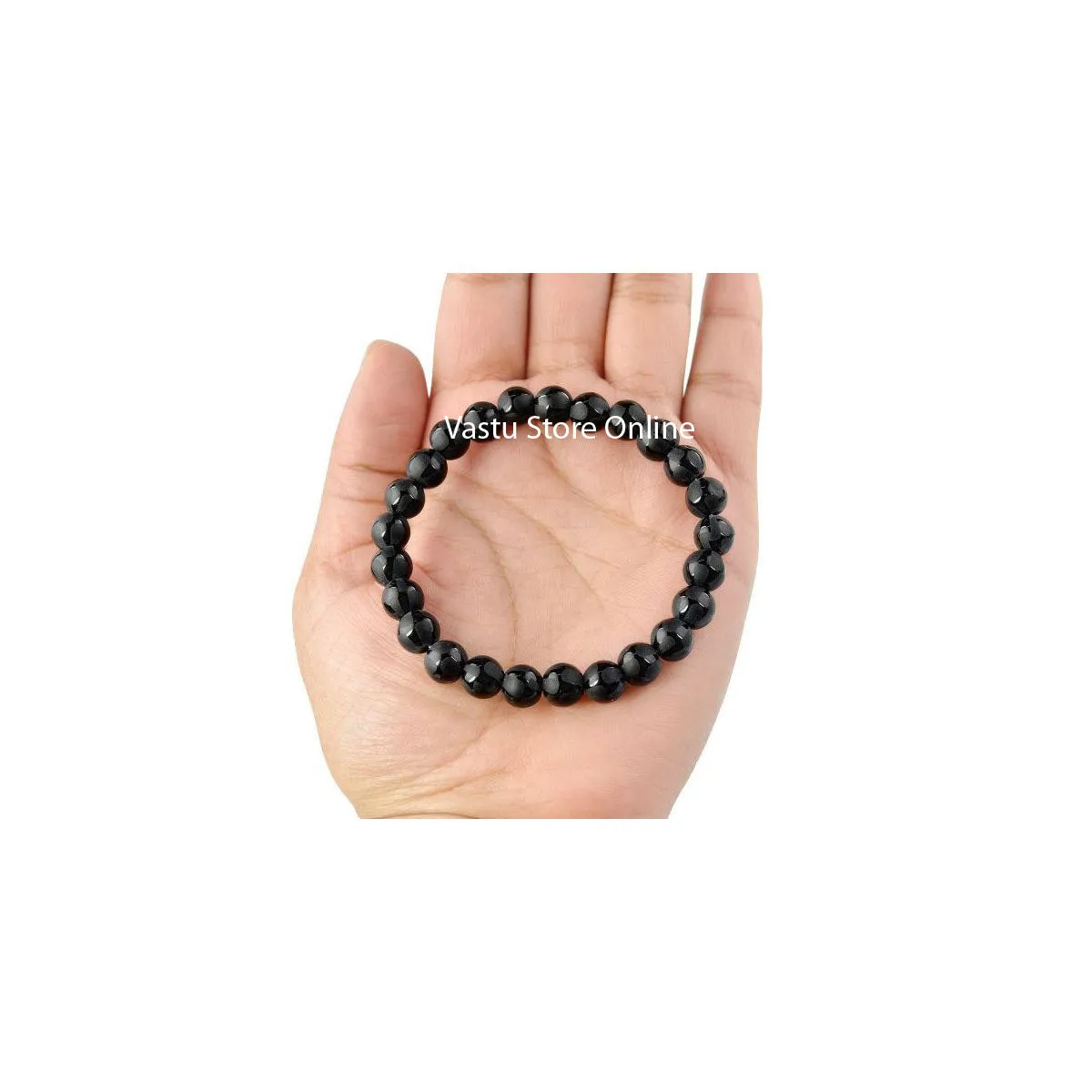 Black Onyx Round Crystal Bracelet