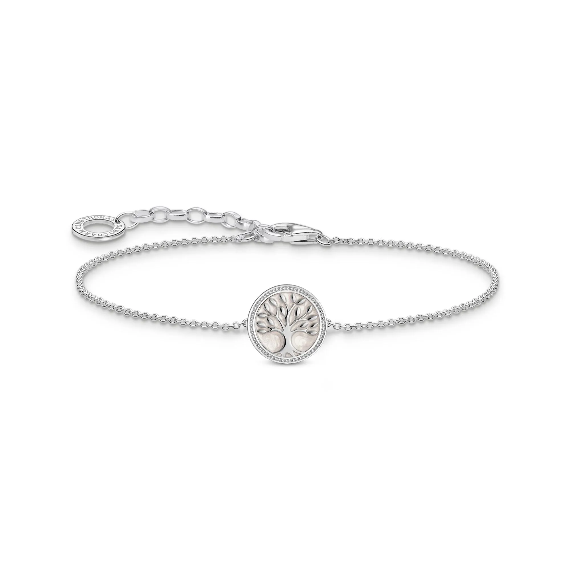 Bracelet with tree of love pendant - silver