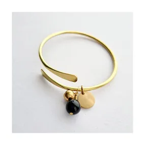 Brass Bracelet   Onyx