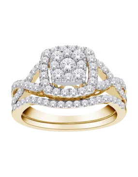 Bridal Set - 14ct Yellow Gold Diamond Ring - 771149