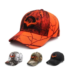 Camo Baseball Cap Fishing Caps Men Outdoor Hunting Camouflage Jungle Hat 3D Deer Head Hiking Casquette Hats