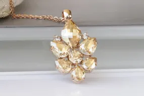 CHAMPAGNE CLUSTER PENDANT