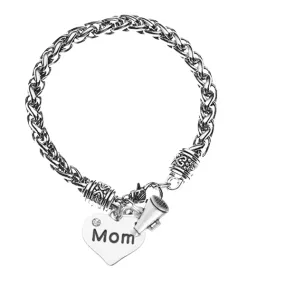 Cheer Mom Rope Chain Charm Bracelet