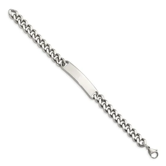 Chisel Stainless Steel Polished Curb Chain 8.5 inch ID Bracelet (99876)