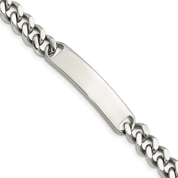 Chisel Stainless Steel Polished Curb Chain 8.5 inch ID Bracelet (99876)