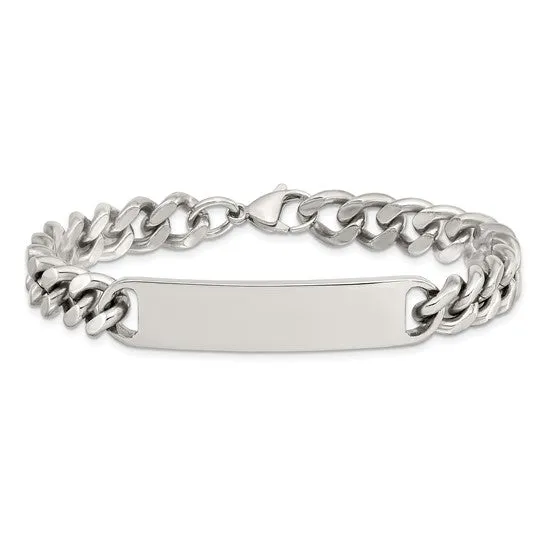 Chisel Stainless Steel Polished Curb Chain 8.5 inch ID Bracelet (99876)