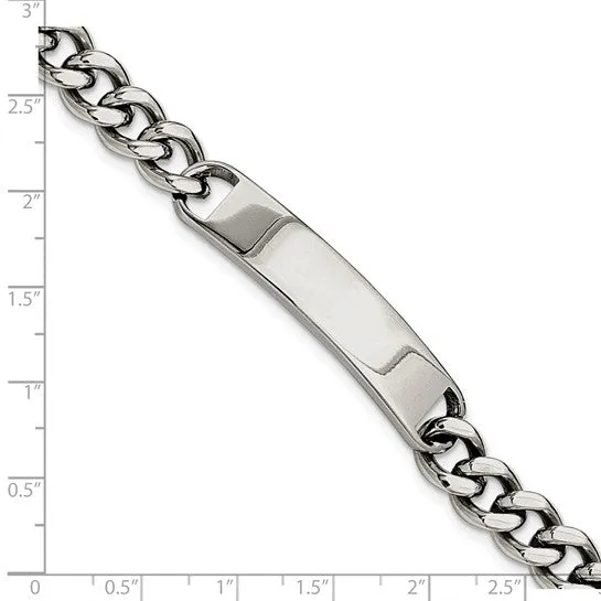 Chisel Stainless Steel Polished Curb Chain 8.5 inch ID Bracelet (99876)