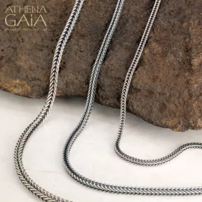 Classic Greek Sterling Silver Chain