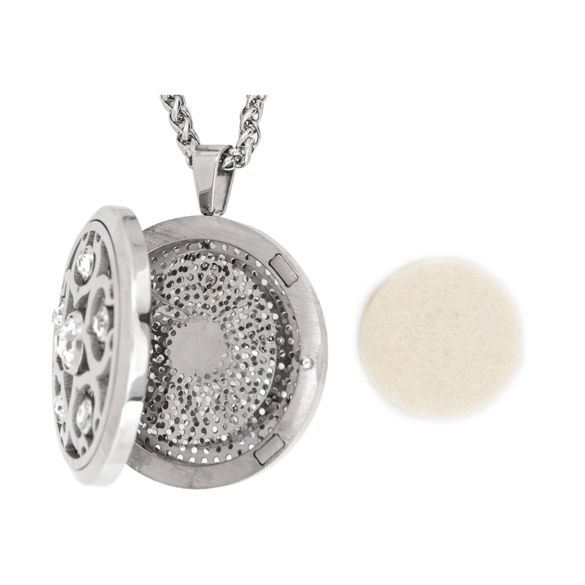 Crystalized Aromatherapy Locket Necklace