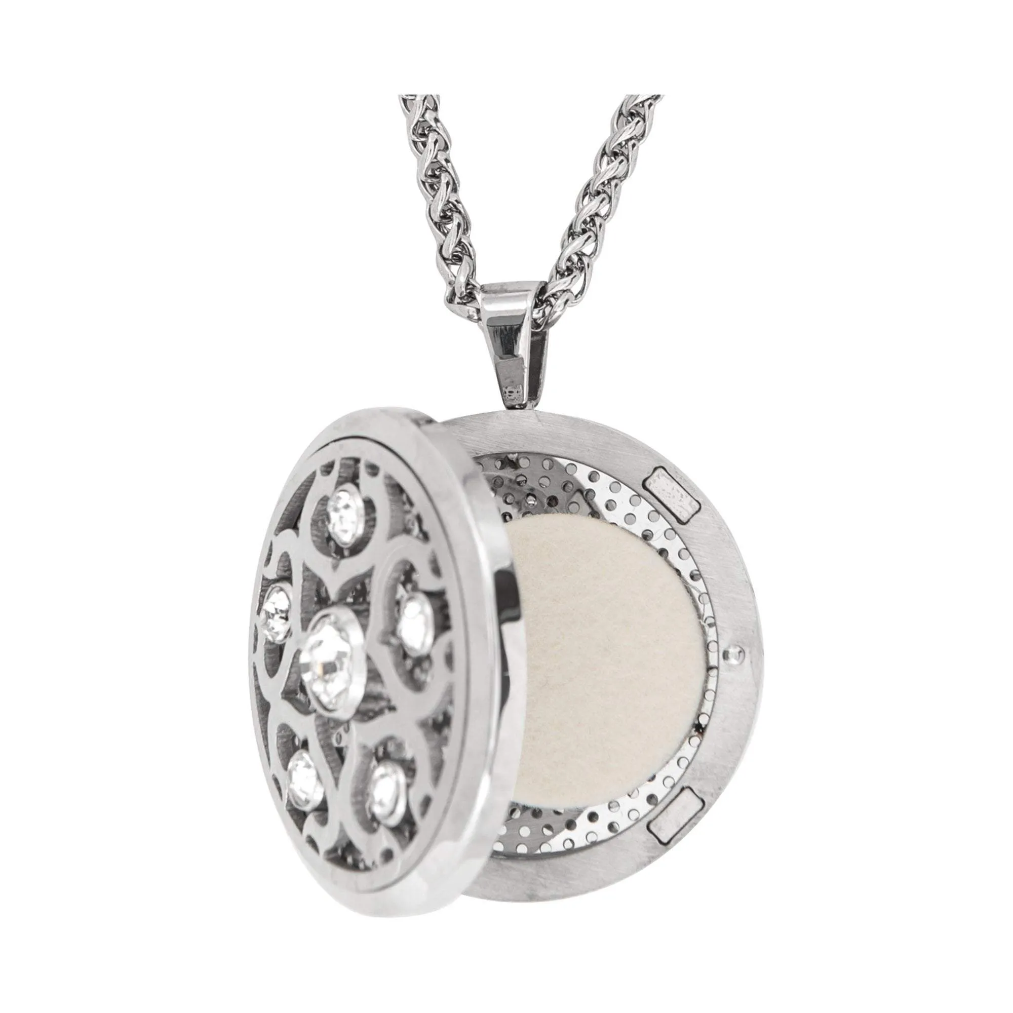 Crystalized Aromatherapy Locket Necklace