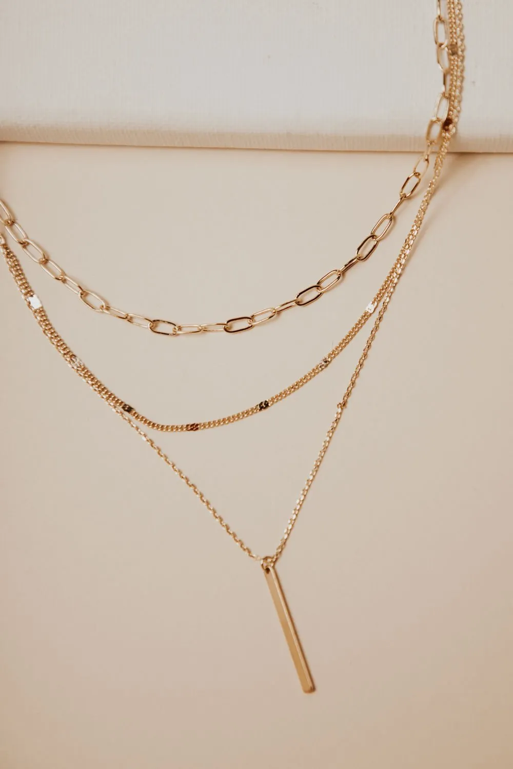 Dainty Chain Bar Necklace