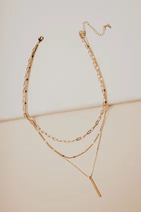 Dainty Chain Bar Necklace